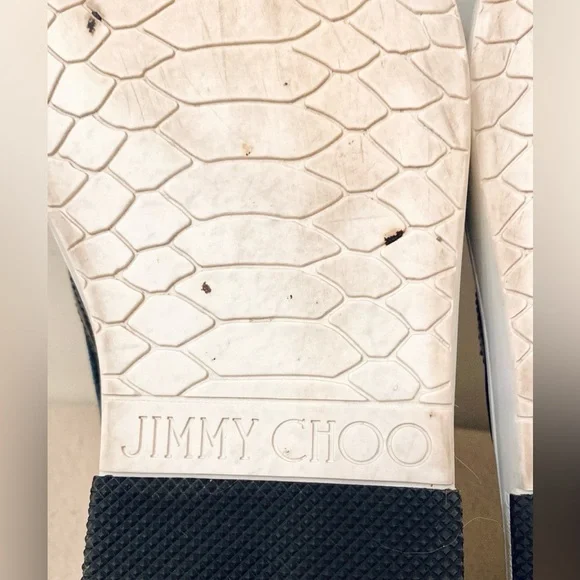Jimmy Choo Men’s Grove Crocodile Embossed Black leather Slip On Sneaker SZ 43/10